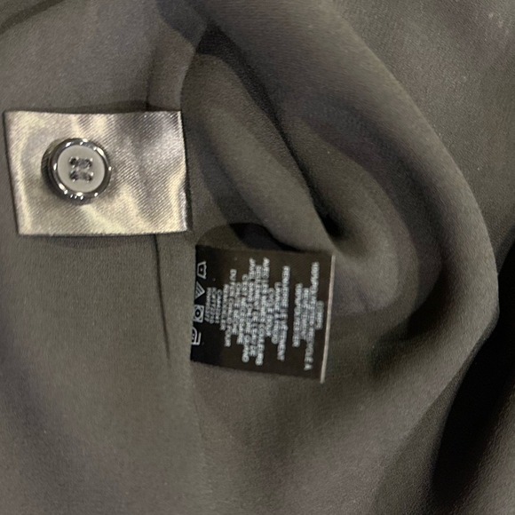 Sanctuary‎ Womens Blouse Large Black Pink Floral Balloon Sleeve Sheer Sleeve Top - Picture 6 of 8